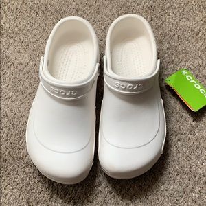 Men’s white crocs size 12